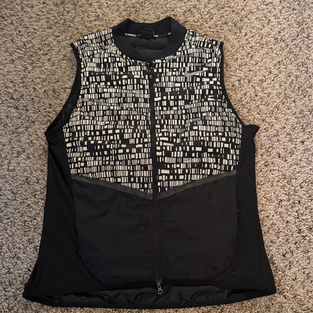 Nike Black reflective running Men's Vest Med